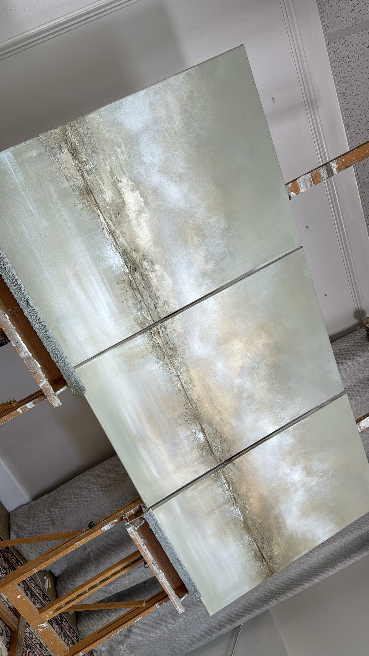 “Sage Skies” Original Artwork On Canvas - 3 no 59x84cm