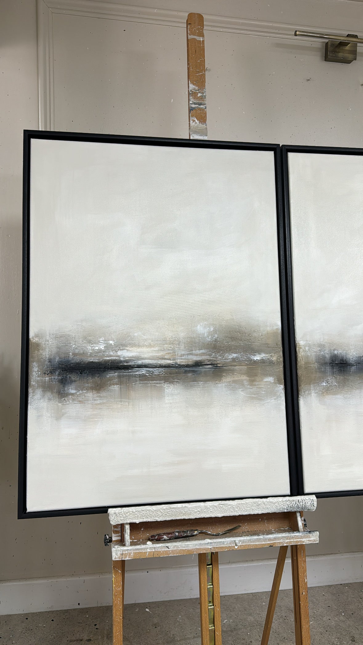 "Charcoal - The Triptych"  Original Artwork On Canvas 60x84cm per piece
