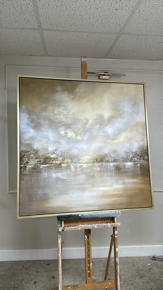 “Gilded Light” Original Artwork On Canvas  100x100cm