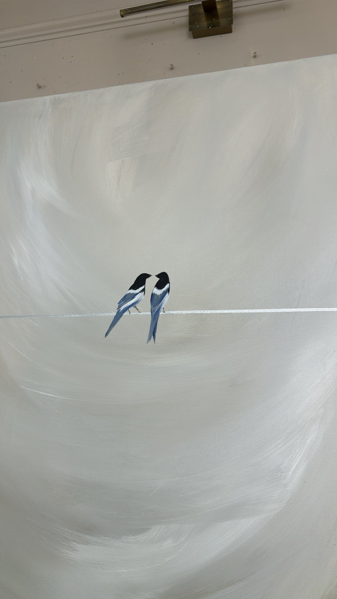 'Two For Joy - The Magpies' Original artwork on canvas