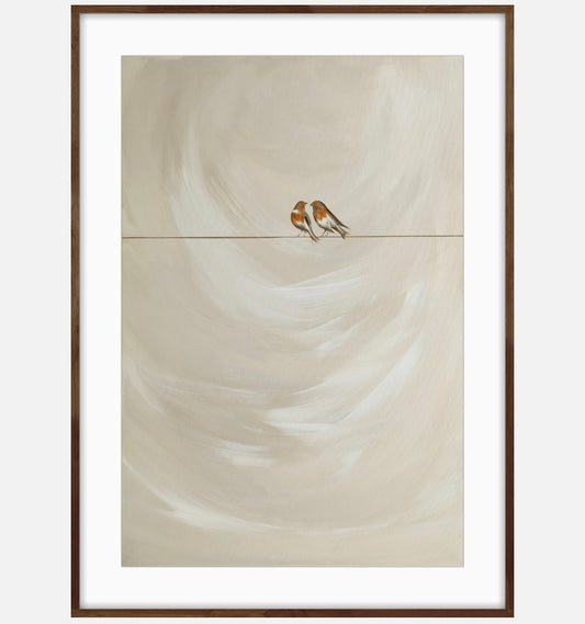 Collection : The Birds | Piece Name : Robins Appear | Surface : Fine Art Print