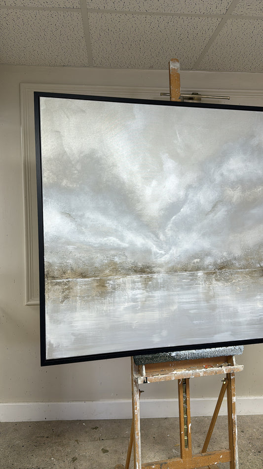 “The Silver Lining” Original Artwork On Canvas 100x100cm