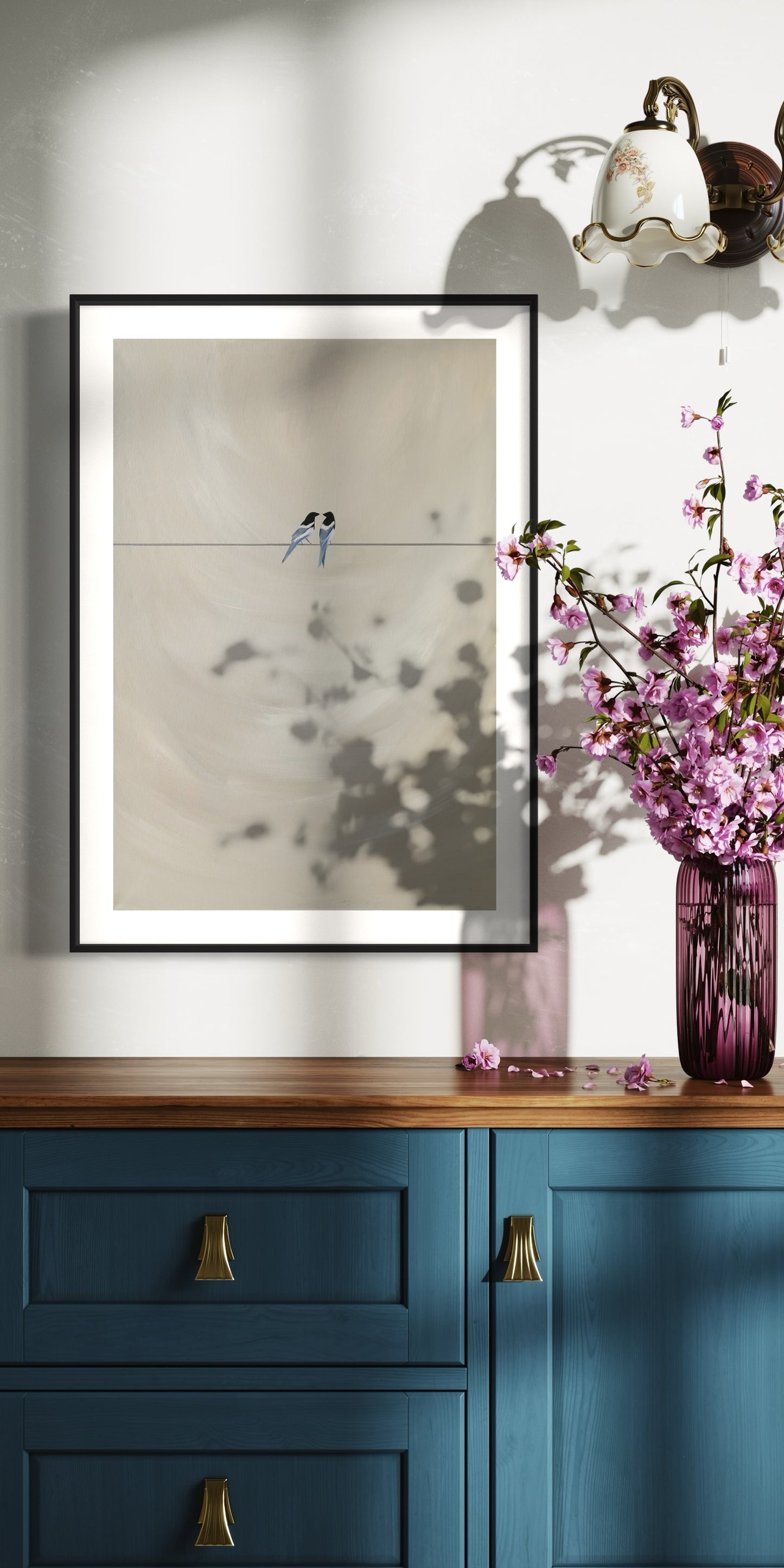 Collection : The Birds | Piece Name : Two For Joy | Surface : Fine Art Print