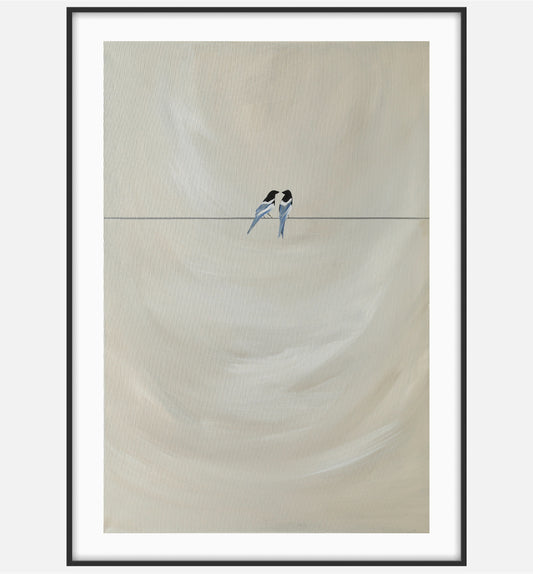 Collection : The Birds | Piece Name : Two For Joy | Surface : Fine Art Print