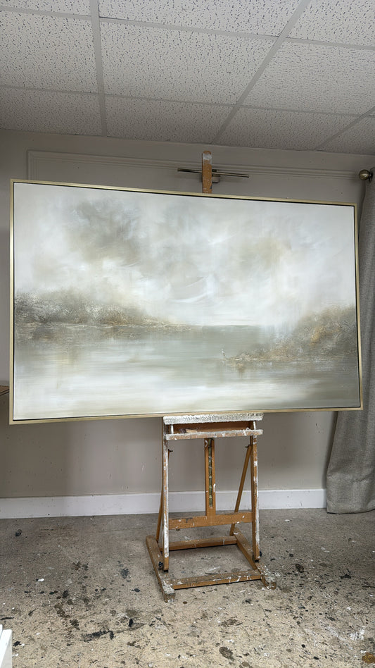 "Heron In The Haze" Original Artwork On Canvas 100x161.5cm