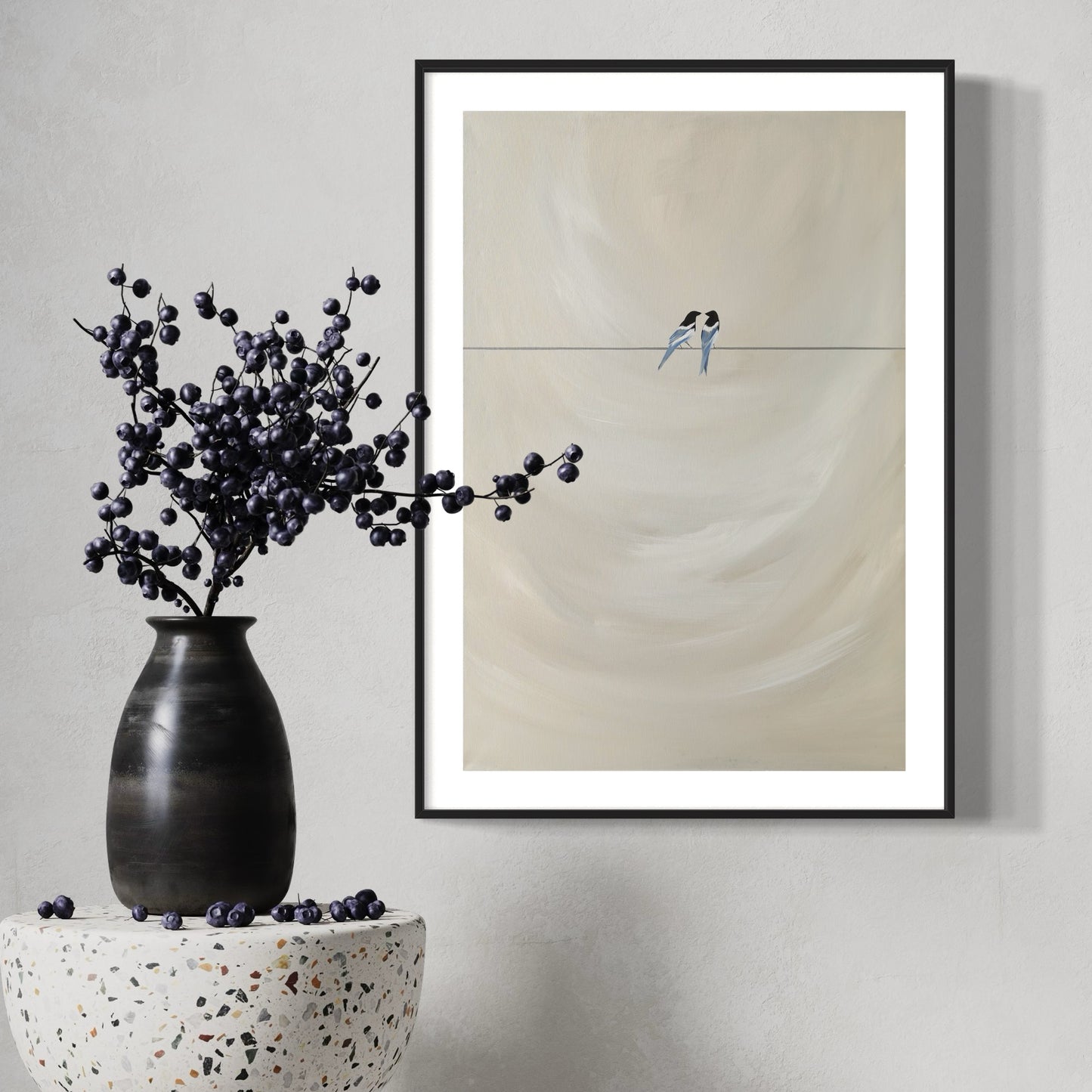 Collection : The Birds | Piece Name : Two For Joy | Surface : Fine Art Print