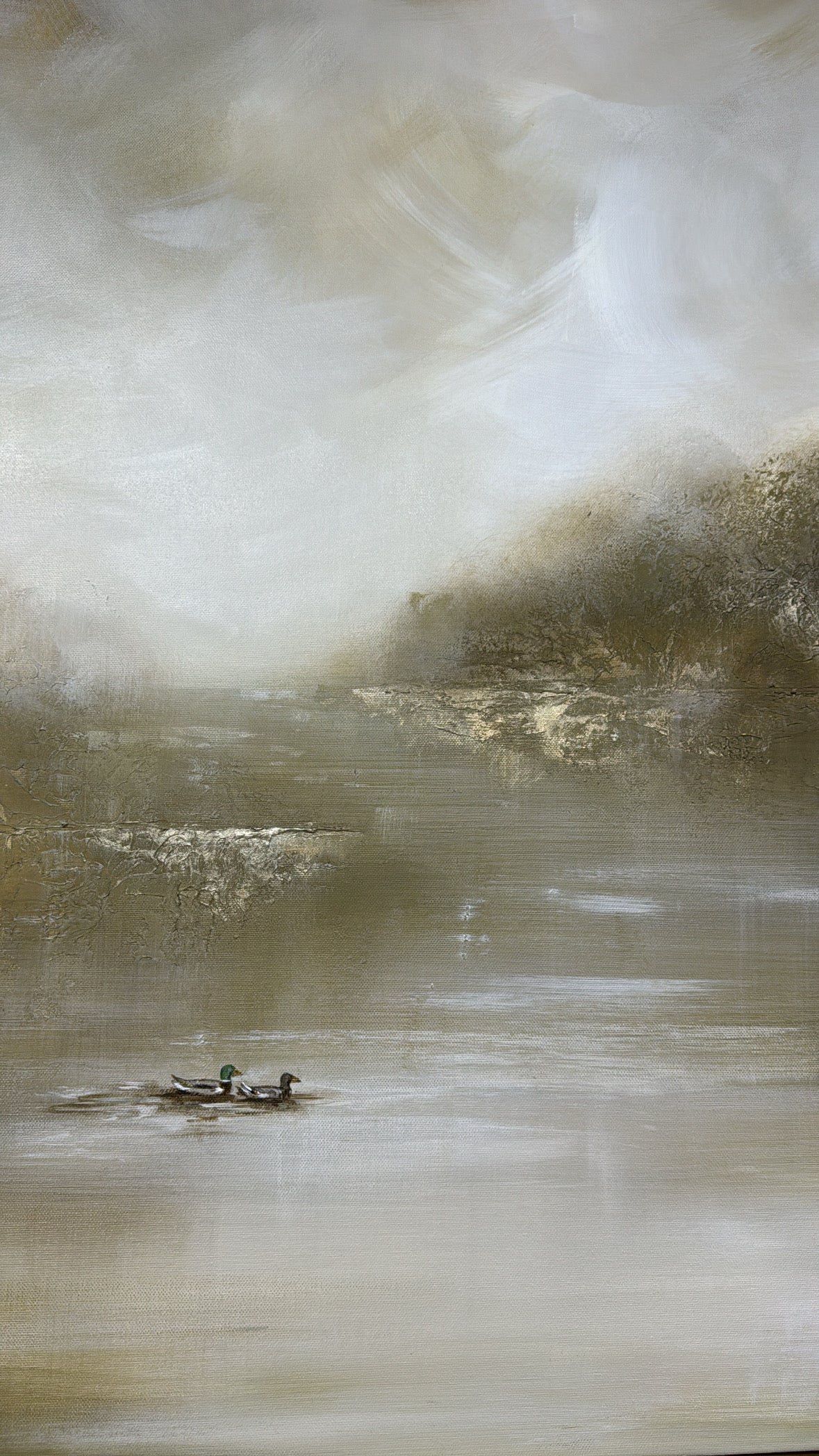 “Drifting Ducks" Original Artwork On Canvas 100x100cm