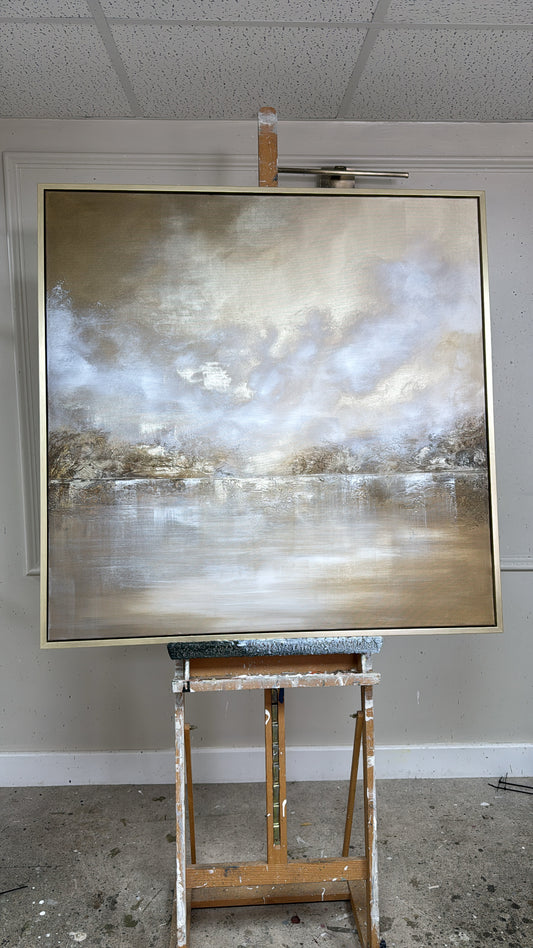 “Gilded Light” Original Artwork On Canvas  100x100cm