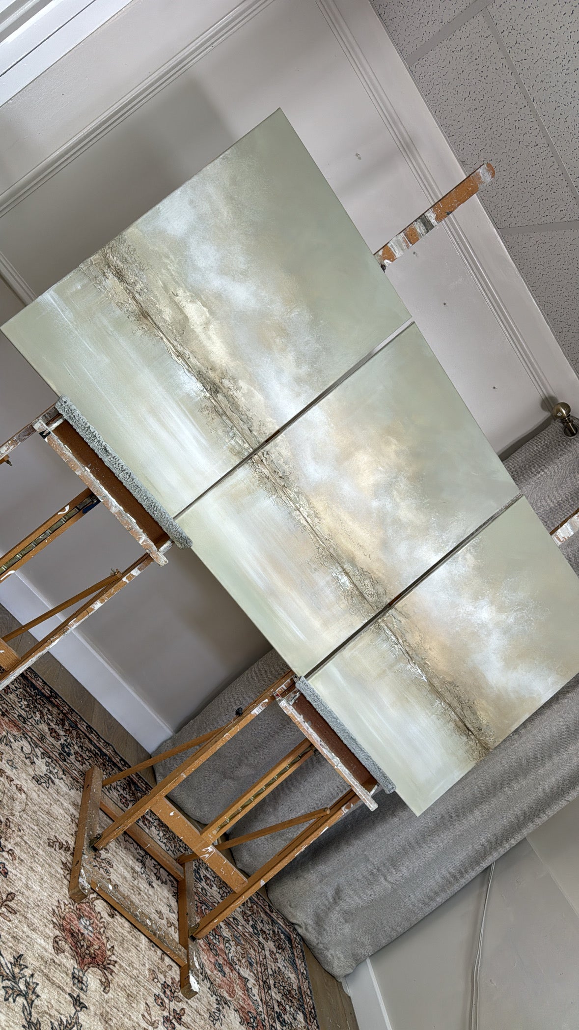 “Sage Skies” Original Artwork On Canvas - 3 no 59x84cm