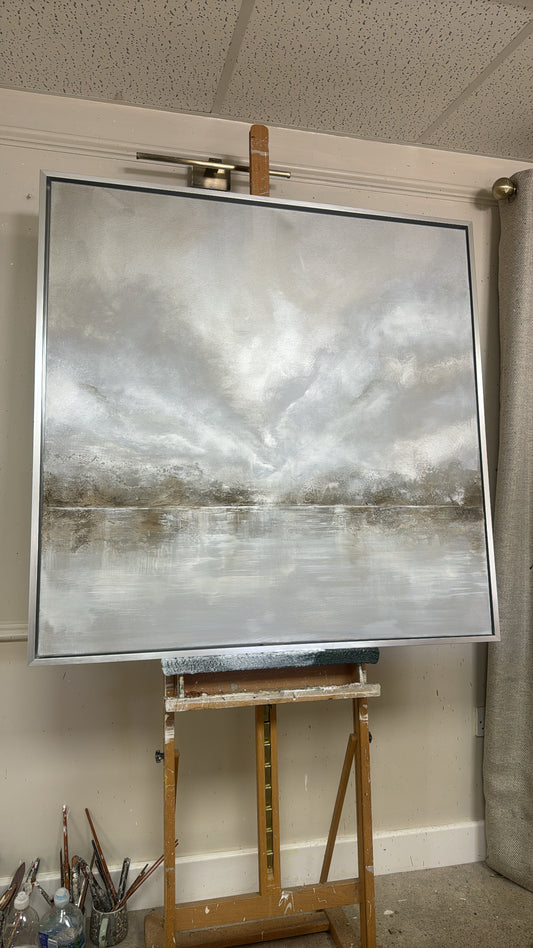 “The Silver Lining” Original Artwork On Canvas 100x100cm