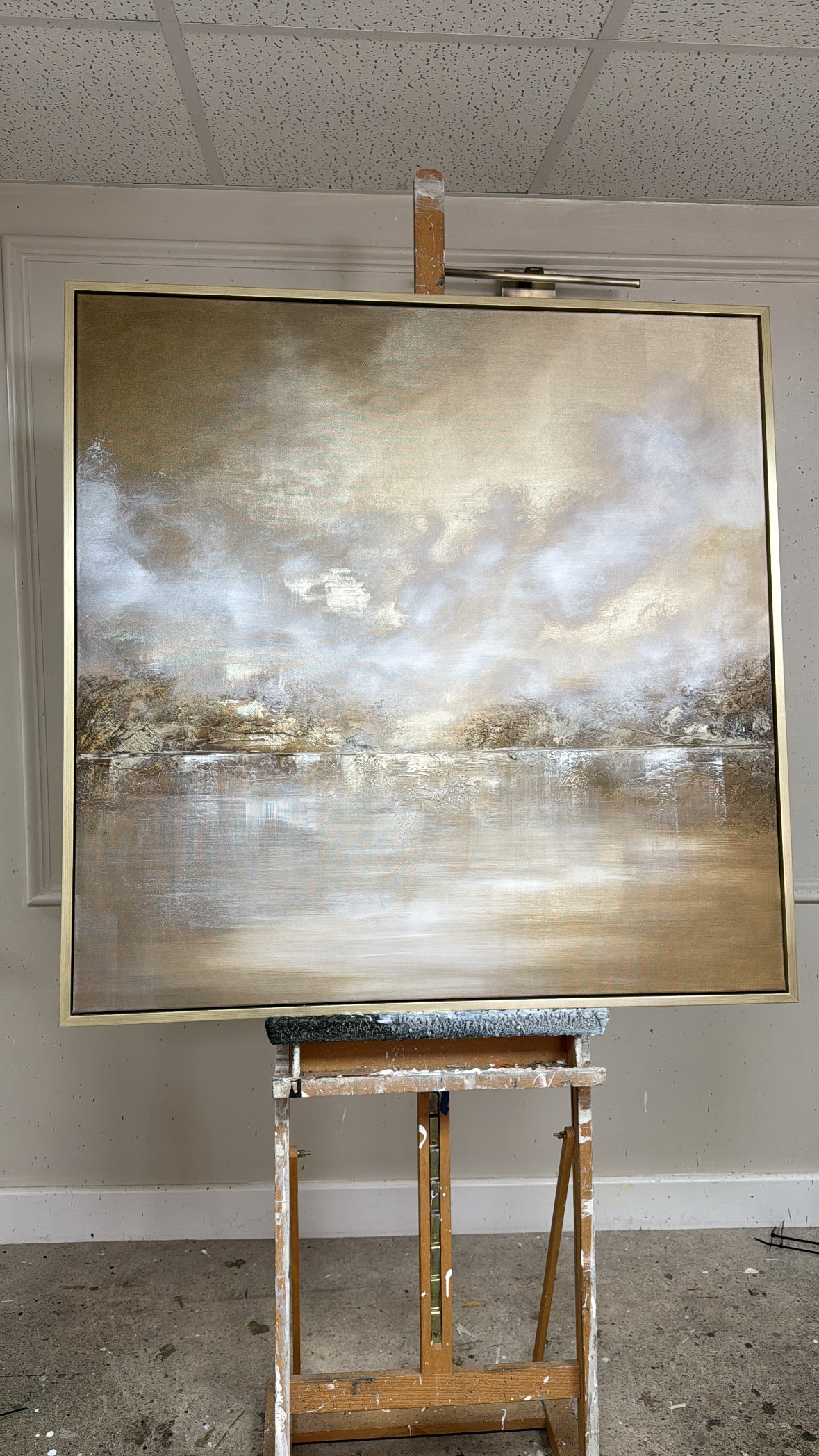 “Gilded Light” Original Artwork On Canvas  100x100cm