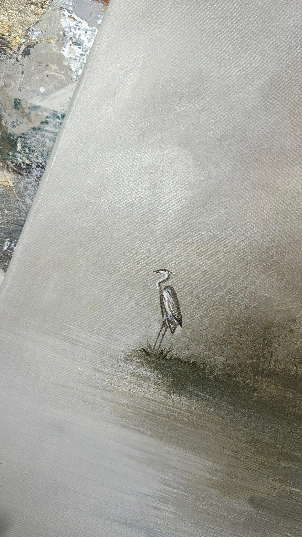 'The Stork' Original Artwork On Canvas 2 no 59x84cm