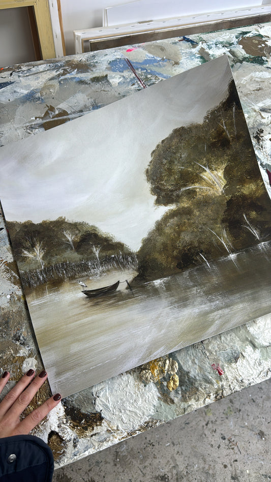 "I'll Wait Down By The Lake" - 50x50cm print