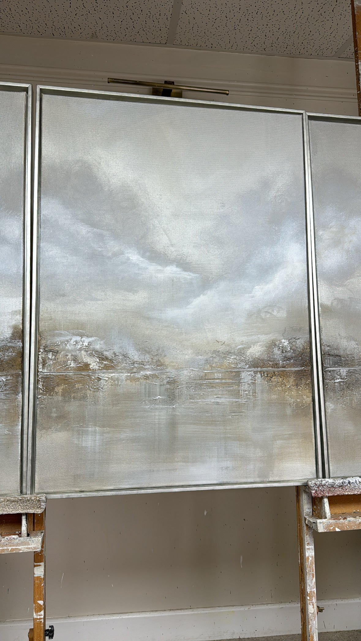 “The Silver Lining - The Trio” Original Artwork On Canvas 3 x 61x91cm