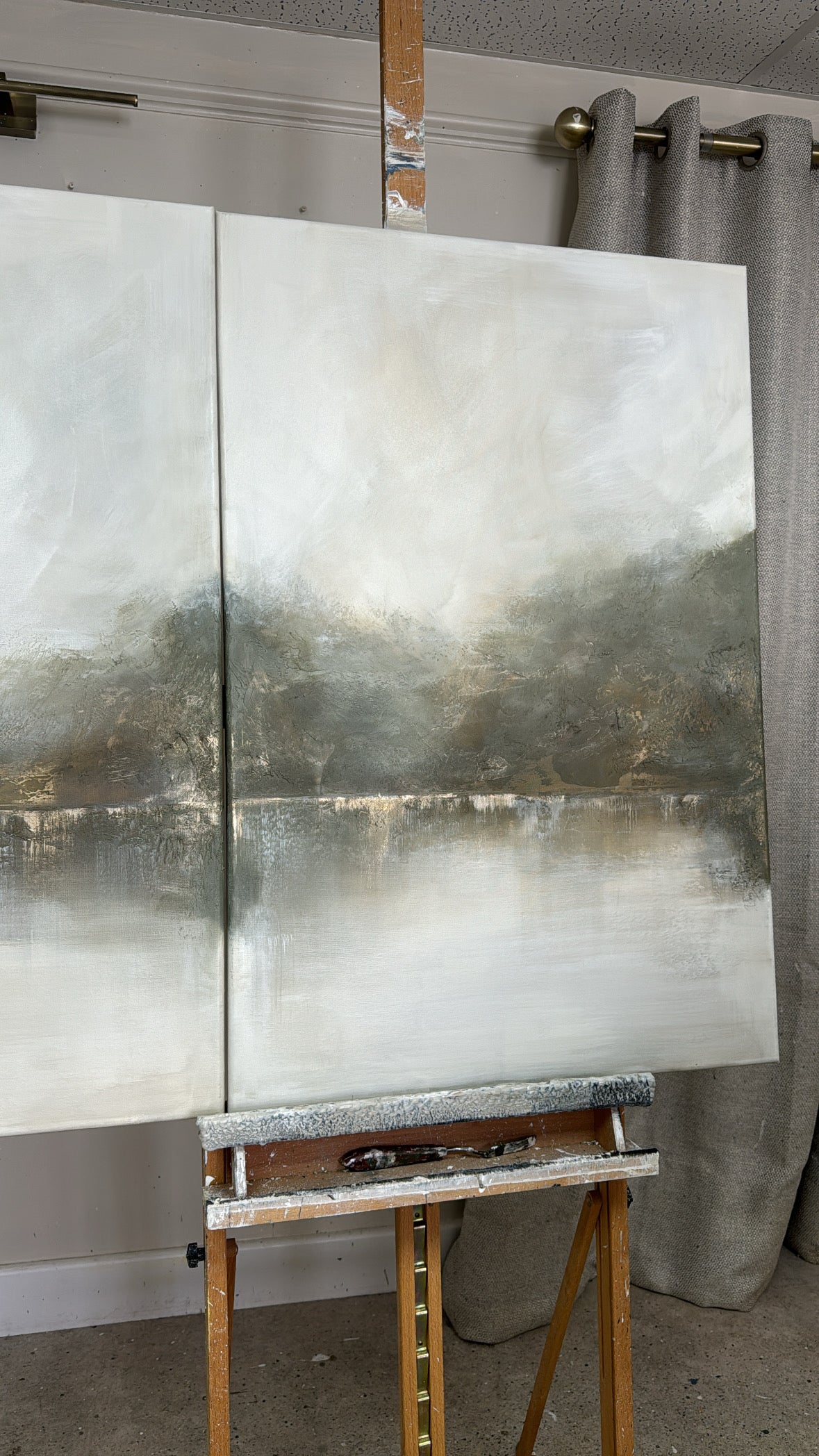 “Misty Mornings Together - The Triptych"  Original Artwork On Canvas 91x61cm per piece