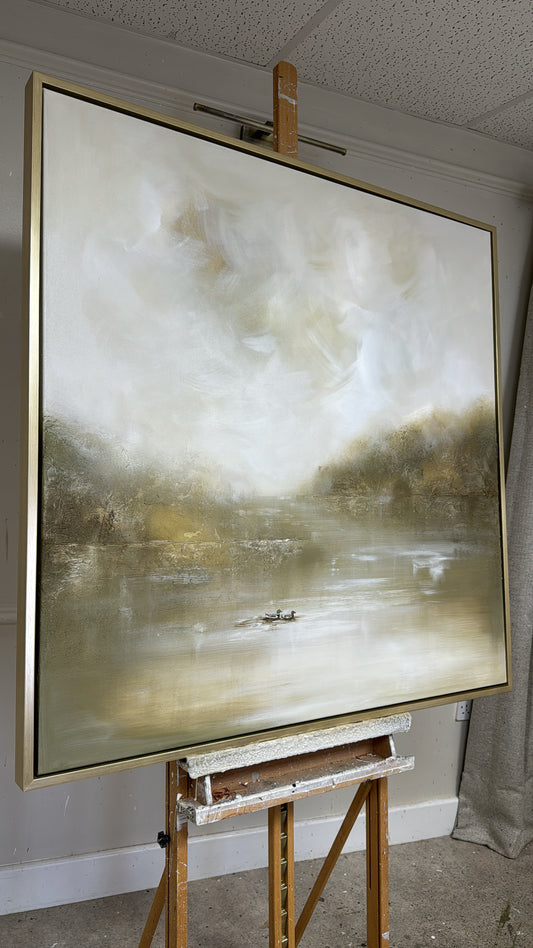 “Drifting Ducks" Original Artwork On Canvas 100x100cm