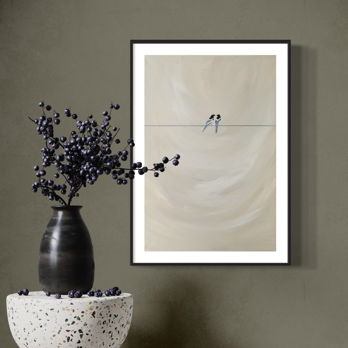 Collection : The Birds | Piece Name : Two For Joy | Surface : Fine Art Print