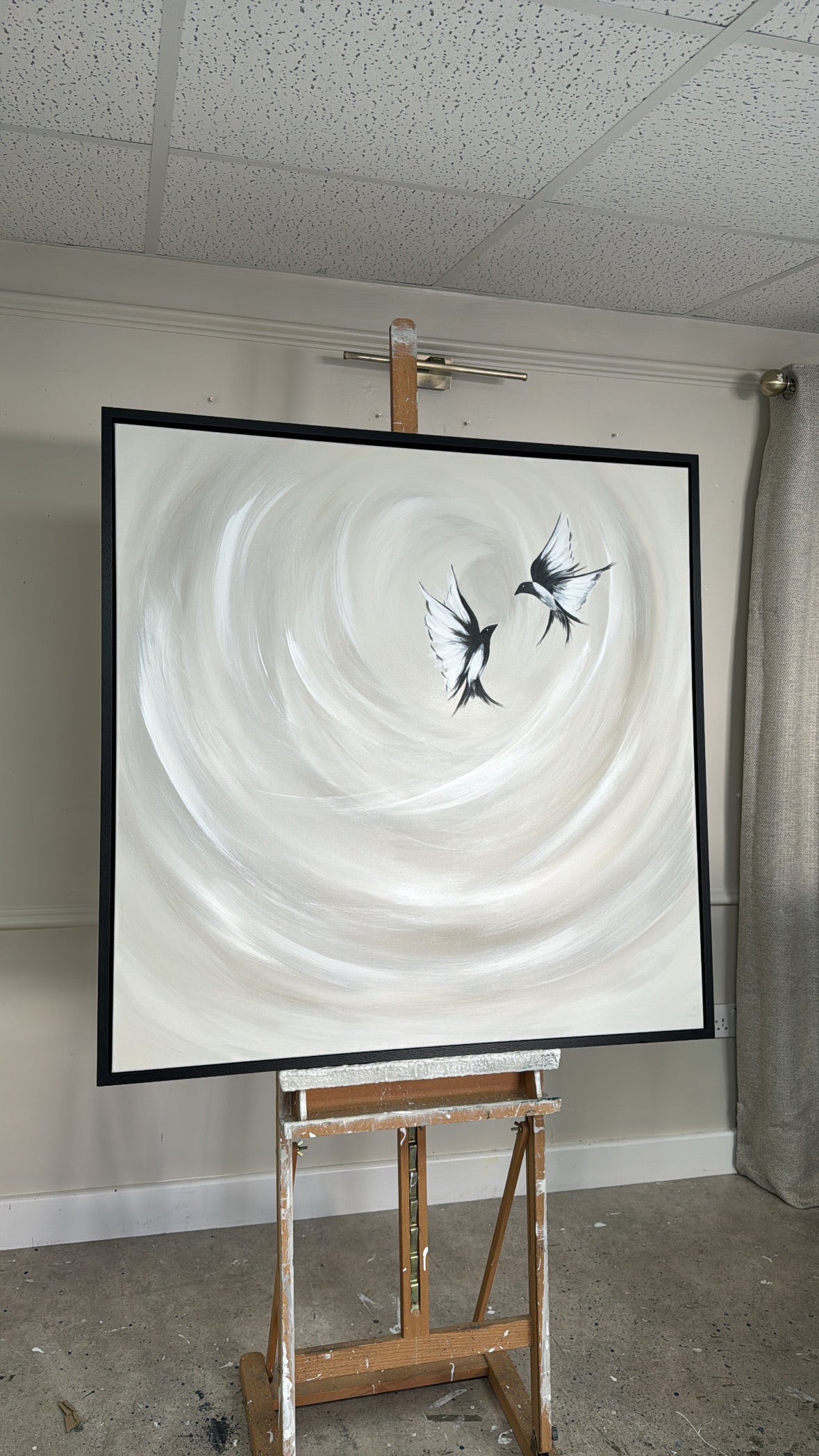 'Magpie Moon’ Original artwork on canvas - As seen