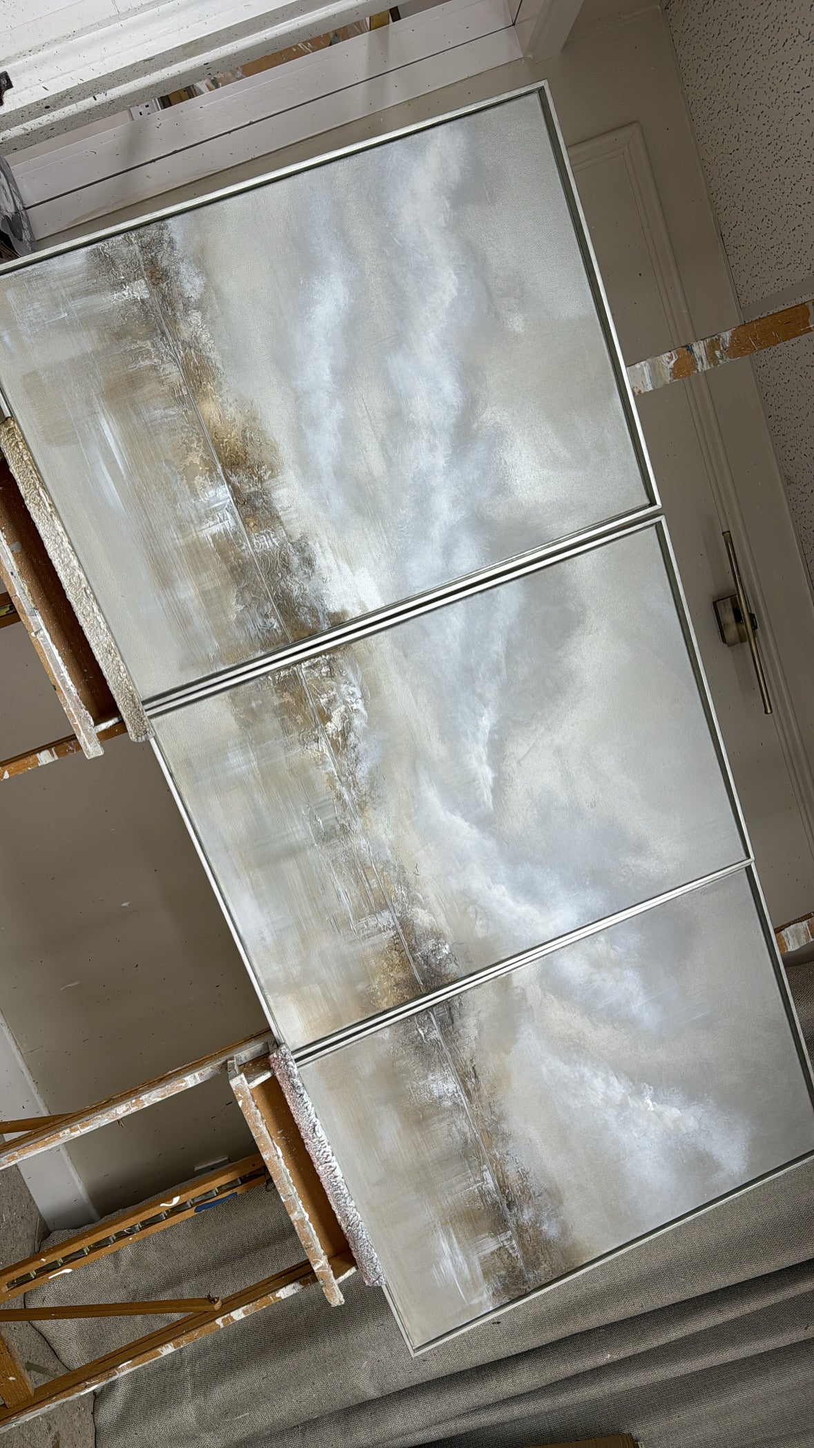 “The Silver Lining - The Trio” Original Artwork On Canvas 3 x 61x91cm