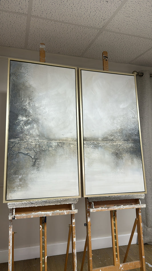 “Fault Lines IV” Original Artwork On Canvas - duo of canvas’s 100x50cm per piece