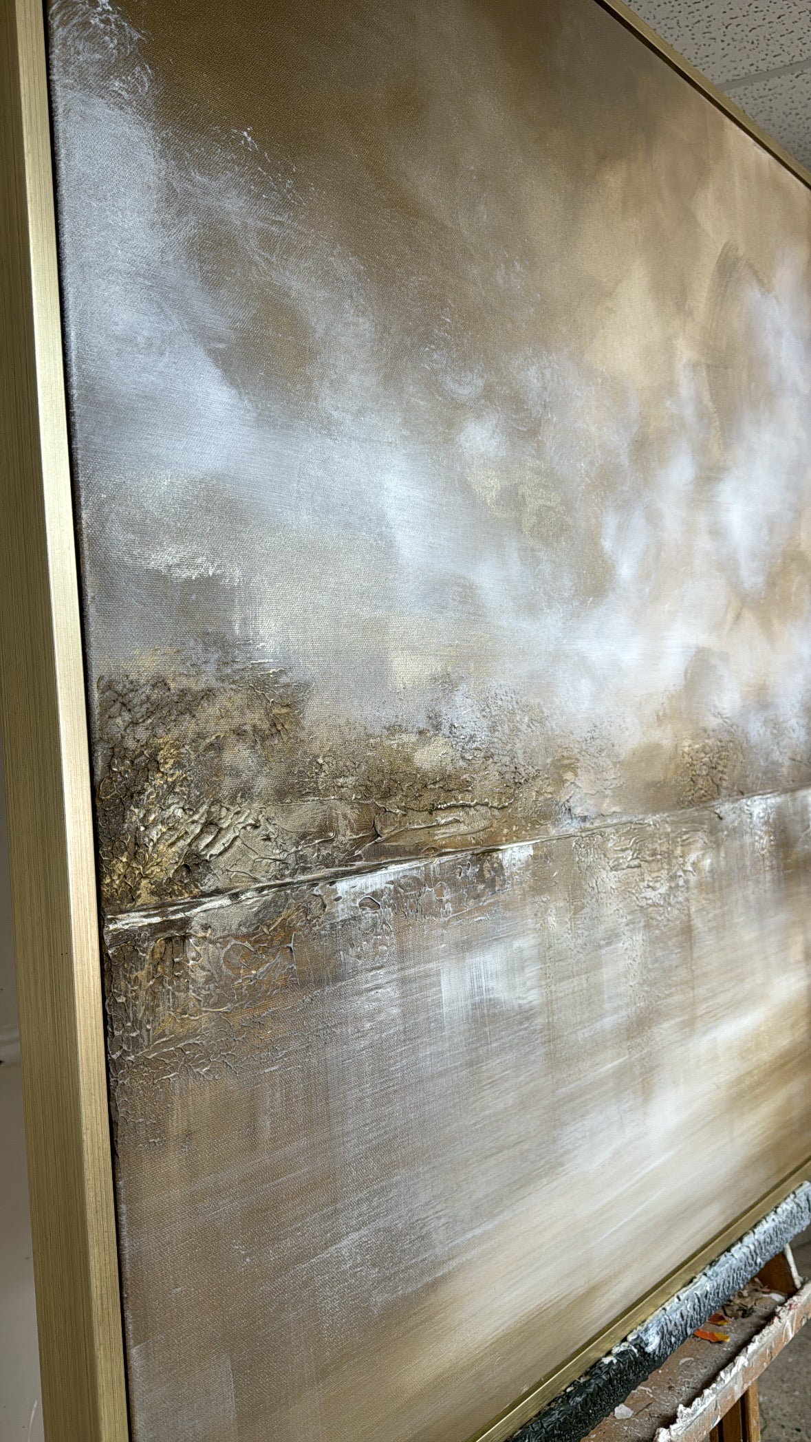 “Gilded Light” Original Artwork On Canvas  100x100cm