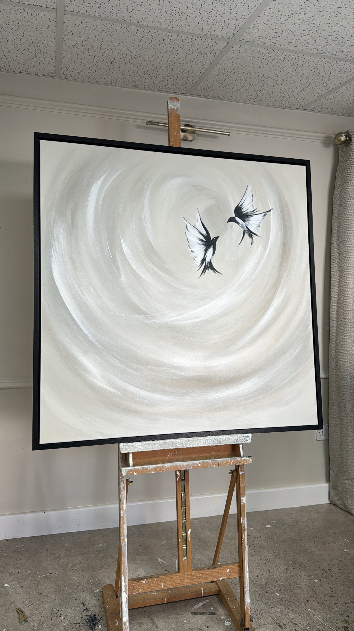 'Magpie Moon’ Original artwork on canvas - As seen