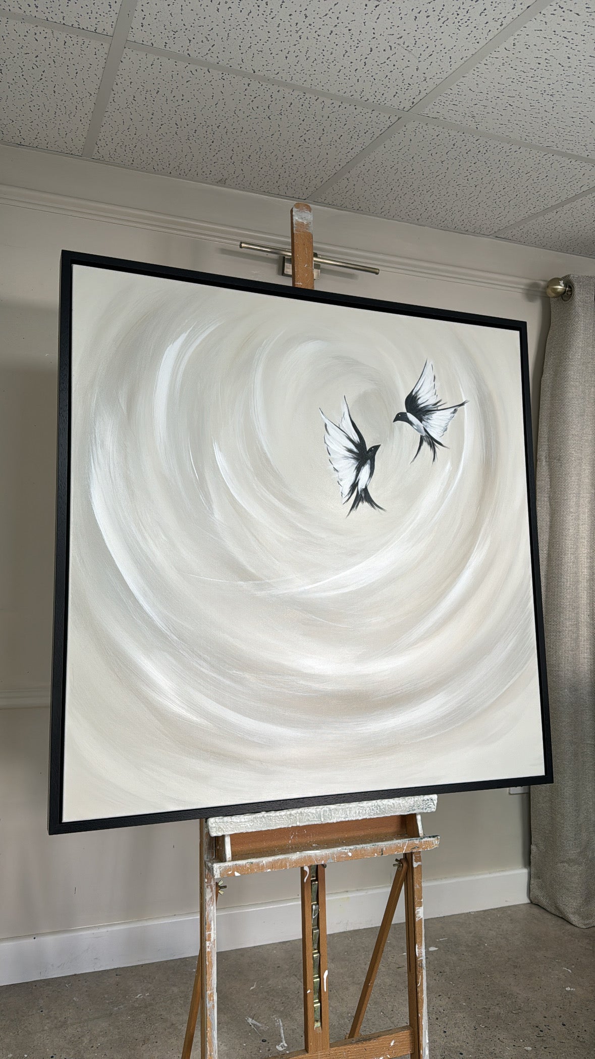 'Magpie Moon’ Original artwork on canvas - As seen