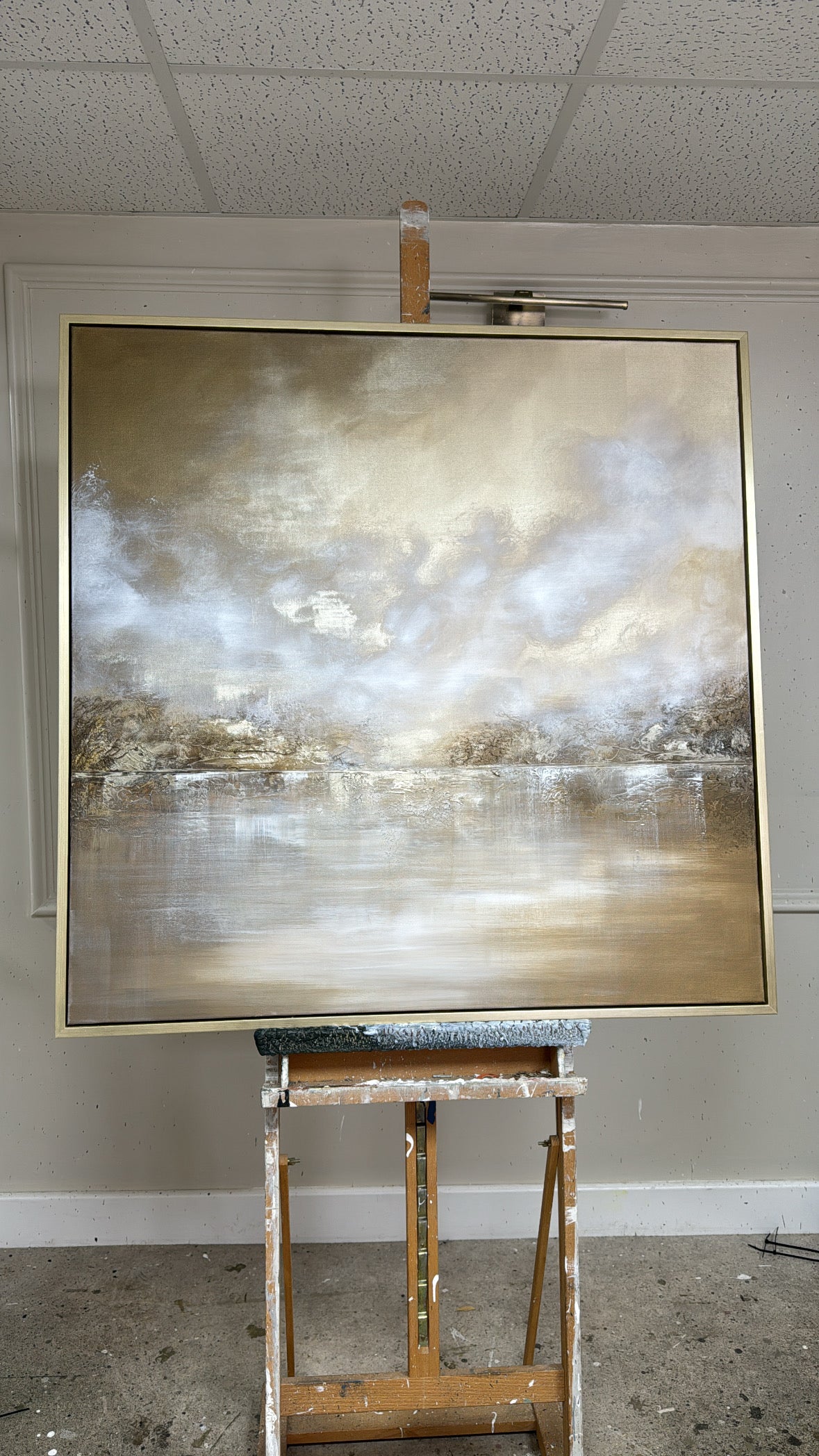 “Gilded Light” Original Artwork On Canvas  100x100cm