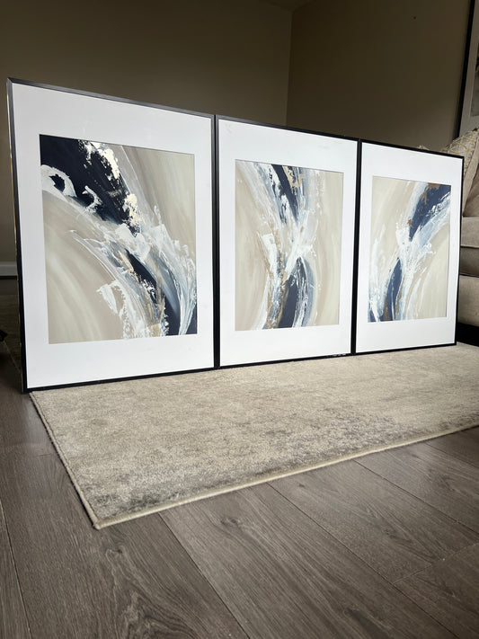 The Trio or Duo of  'Squid Ink Blue' Fine Art Prints