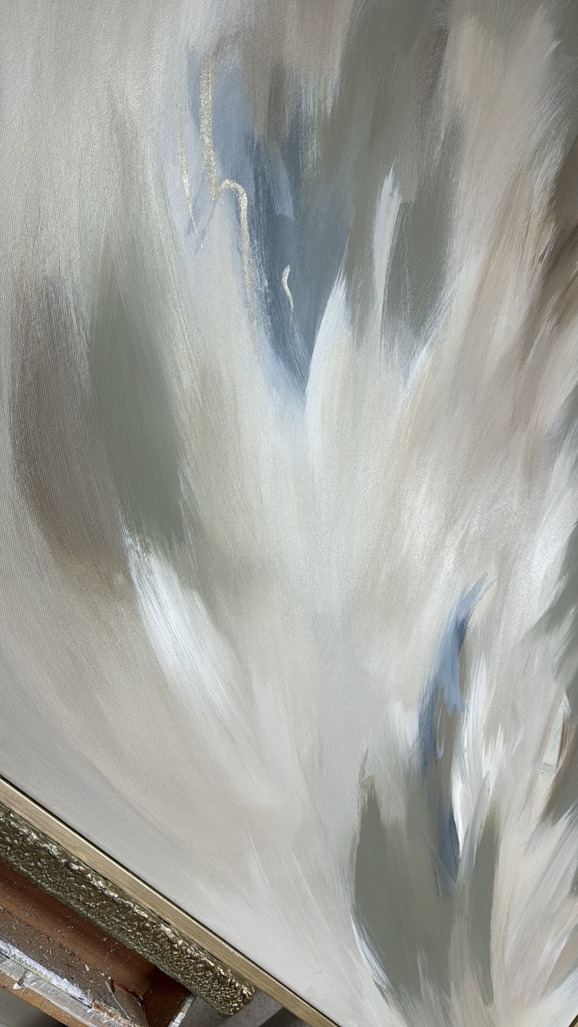 “Pistachio and blue” Original Artwork On Canvas 120x100cm