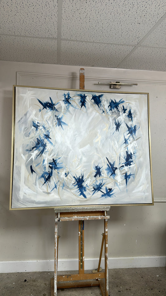 “Wisteria Gold ll” Original Artwork On Canvas 100x120cm