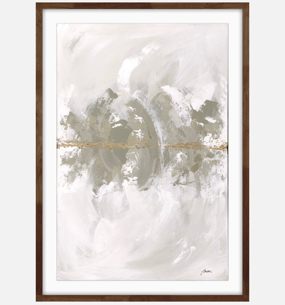 Collection : Meraki | Piece Name : Old English Green I | Surface : Fine Art Print