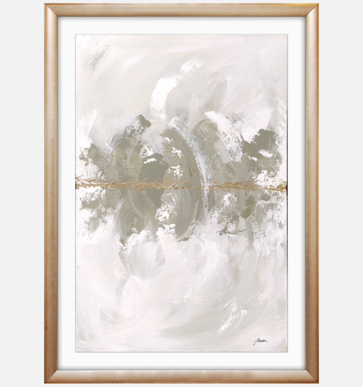 Collection : Meraki | Piece Name : Old English Green I | Surface : Fine Art Print