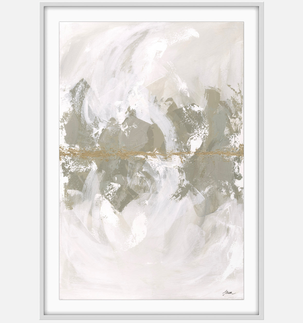 Collection : Meraki | Piece Name : Old English Green I | Surface : Fine Art Print