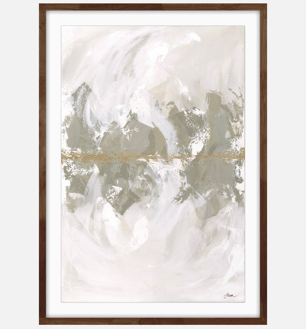 Collection : Meraki | Piece Name : Old English Green I | Surface : Fine Art Print