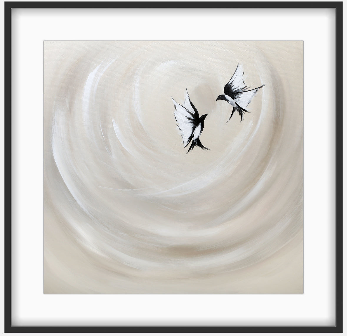 Collection : The Birds | Piece Name : Magpie Moon | Surface : Fine Art Print