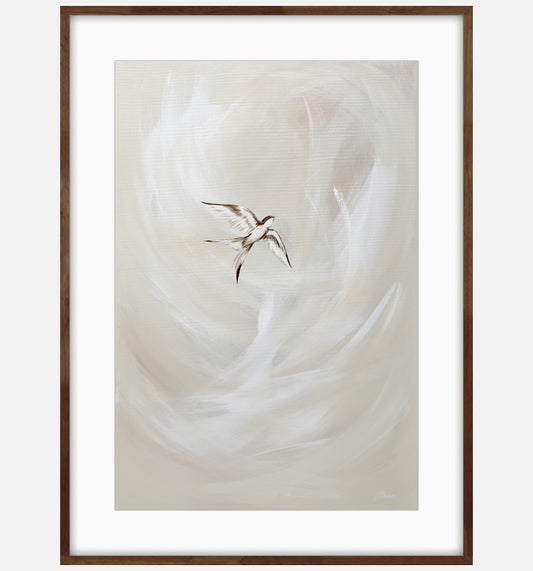 Collection : The Birds | Piece Name : Tranquil Trio Neutral lI| Surface : Fine Art Print