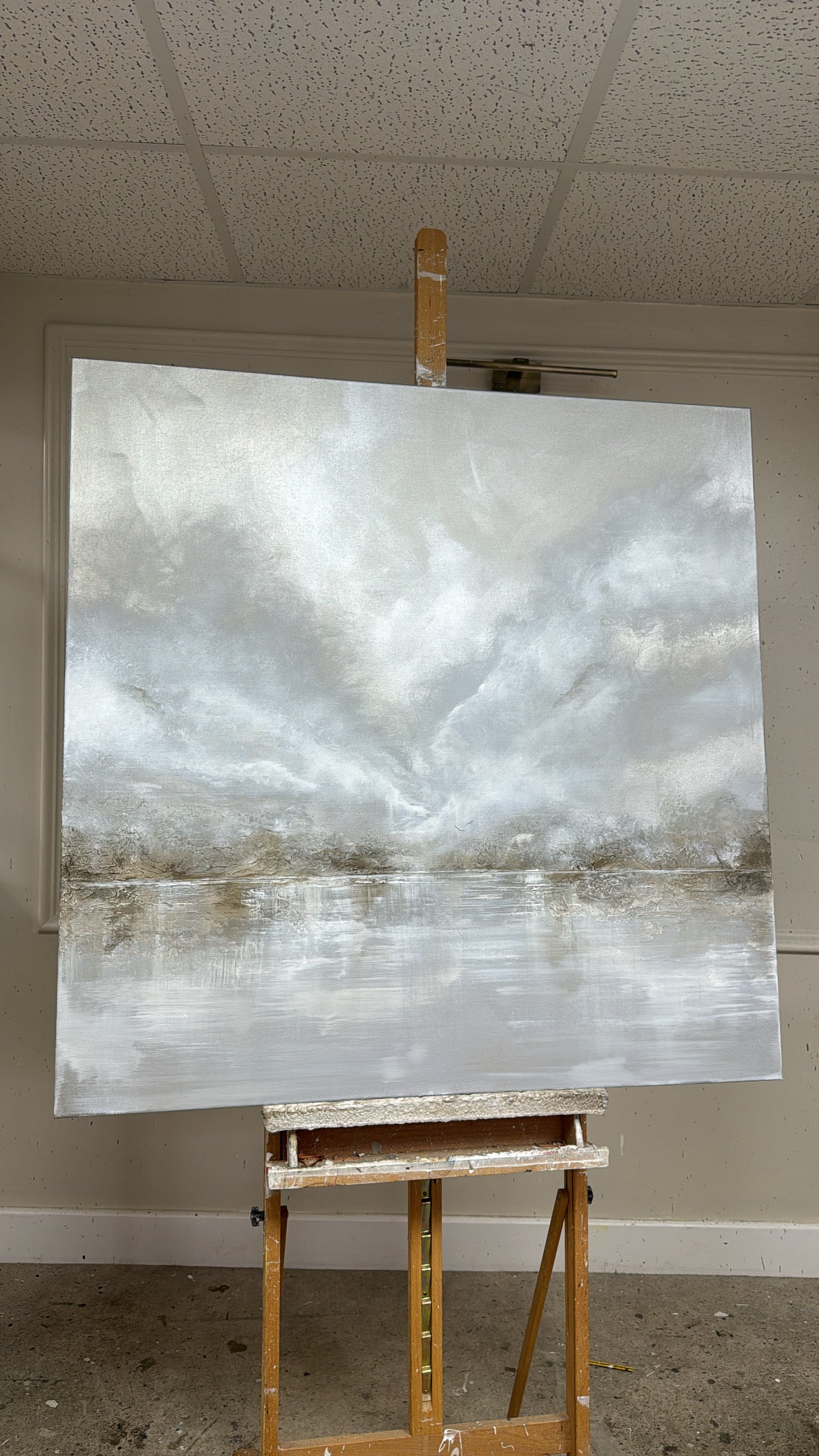 “The Silver Lining” Original Artwork On Canvas 100x100cm