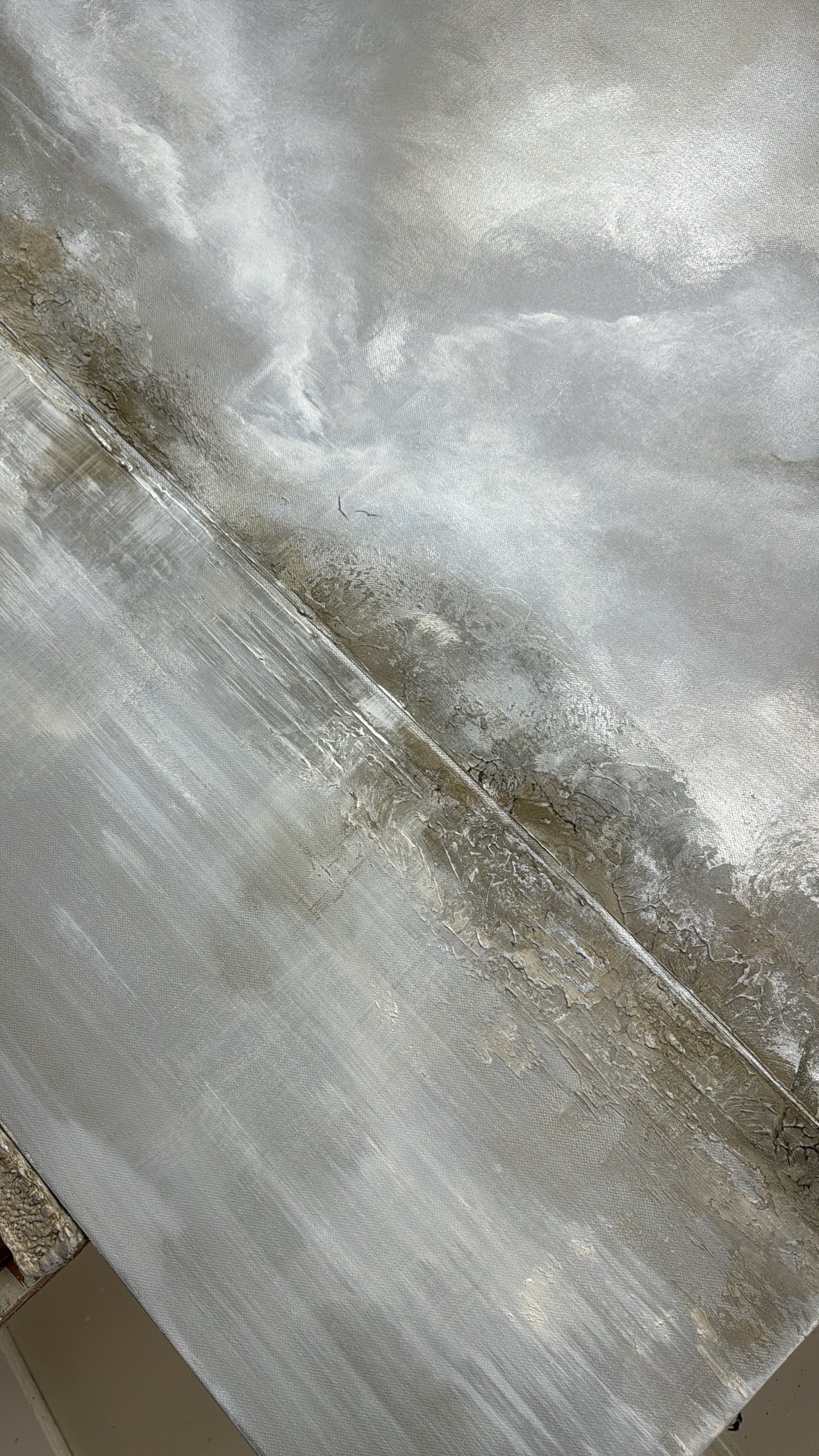 “The Silver Lining” Original Artwork On Canvas 100x100cm