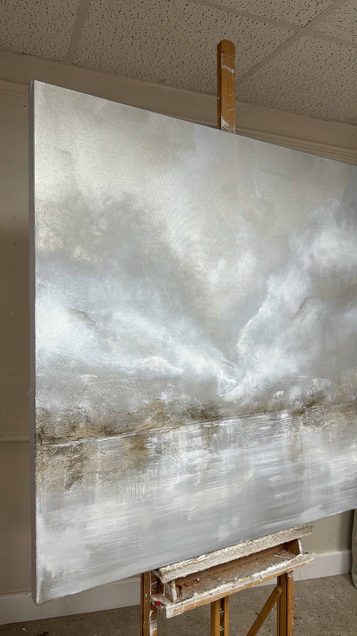 “The Silver Lining” Original Artwork On Canvas 100x100cm