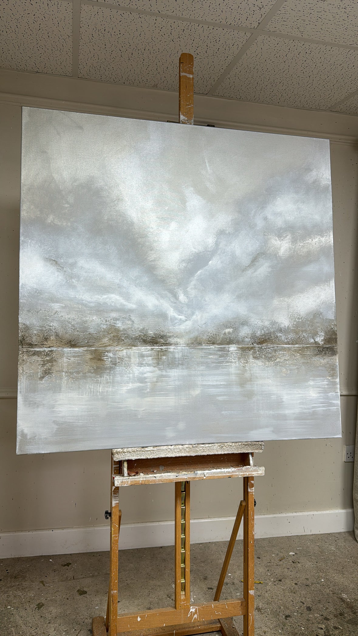 “The Silver Lining” Original Artwork On Canvas 100x100cm