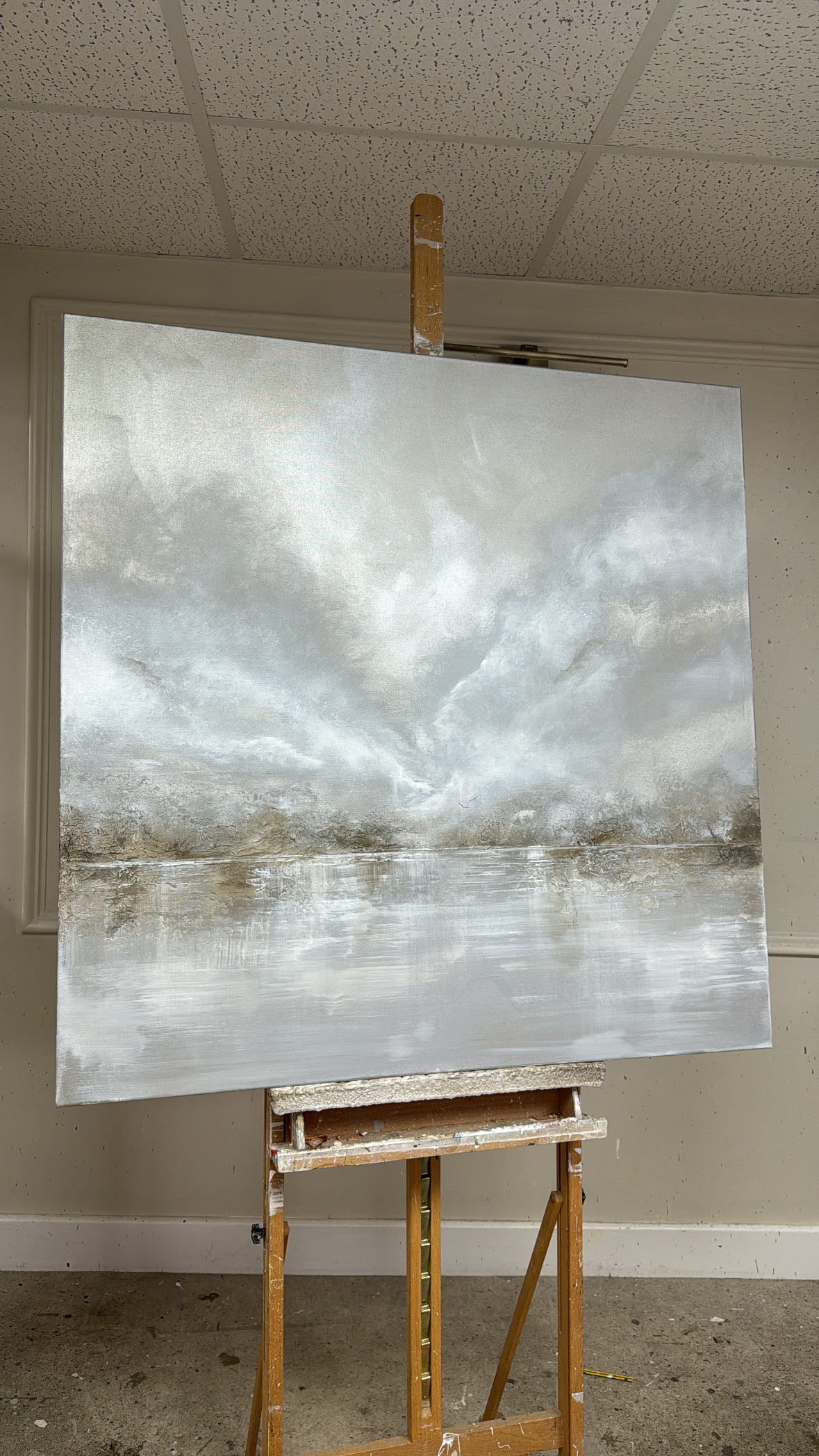 “The Silver Lining” Original Artwork On Canvas 100x100cm