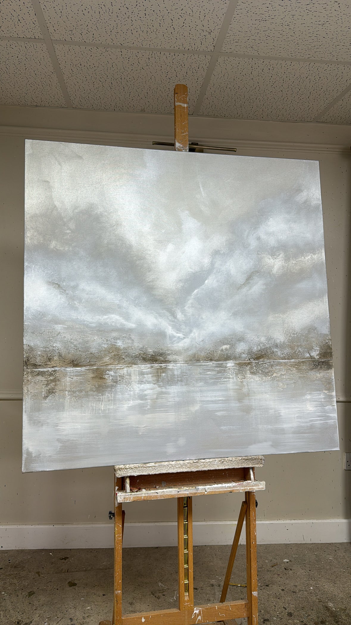 “The Silver Lining” Original Artwork On Canvas 100x100cm