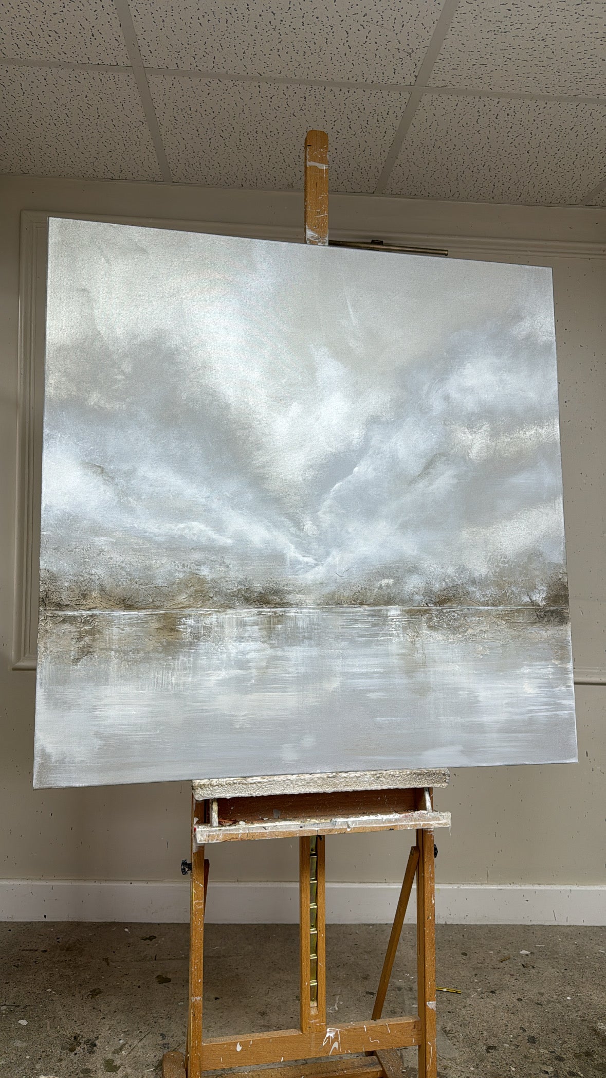 “The Silver Lining” Original Artwork On Canvas 100x100cm