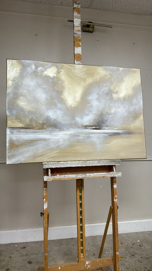 “The cloud origin -  First Sample" Artwork On Canvas  61x91cm