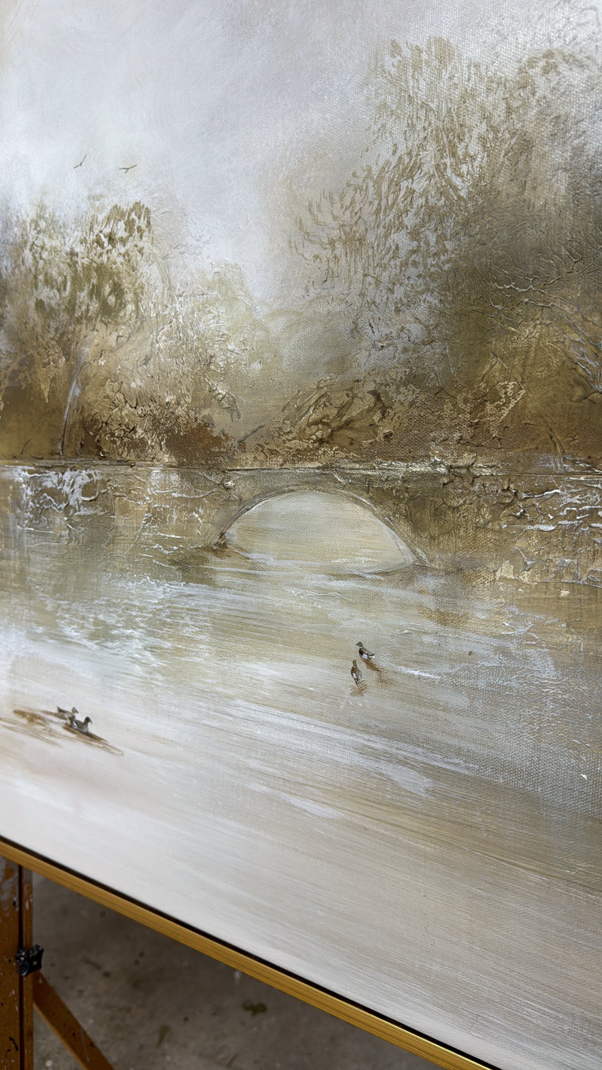 "Under the old bridge (The Trio)” Original Artwork On Canvas 3 no 60x84cm